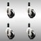 Service Caster 3 Inch 316SS Soft Rubber Wheel Swivel 1-1/8 Inch Expanding Stem Caster Set SCC SCC-SS316EX20S314-SRS-118-4 - alternate 1